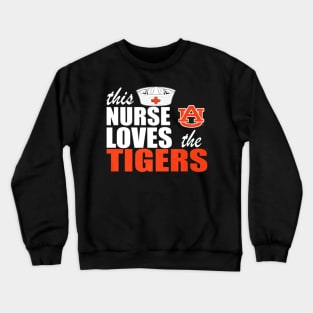 Auburn Tigers This Nurse Loves The  Apparel Crewneck Sweatshirt